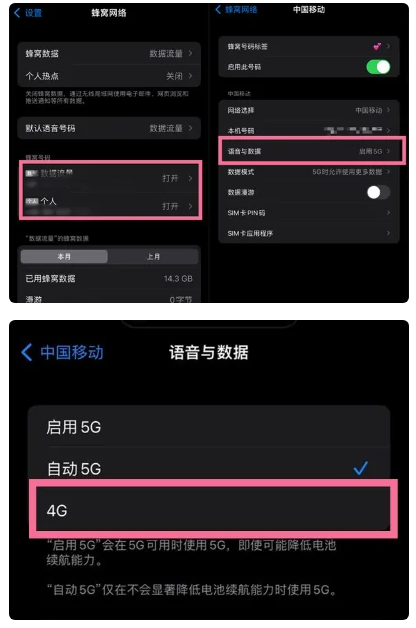 廉江苹果手机维修分享iPhone14如何切换4G/5G? iPhone14 5G网络切换方法 