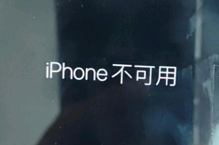 廉江苹果服务网点分享锁屏界面显示“iPhone 不可用”如何解决 